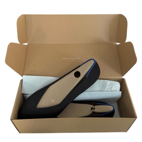 Rothy’s NEW Daily Flat Black Ballet Flats Size 7.5 Comfort Everyday Slip-On - Picture 7 of 13